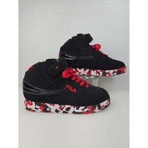 Fila VULC 13 Mashup Red Black White Camo Sneaker Shoe High Top Unisex Kids 2